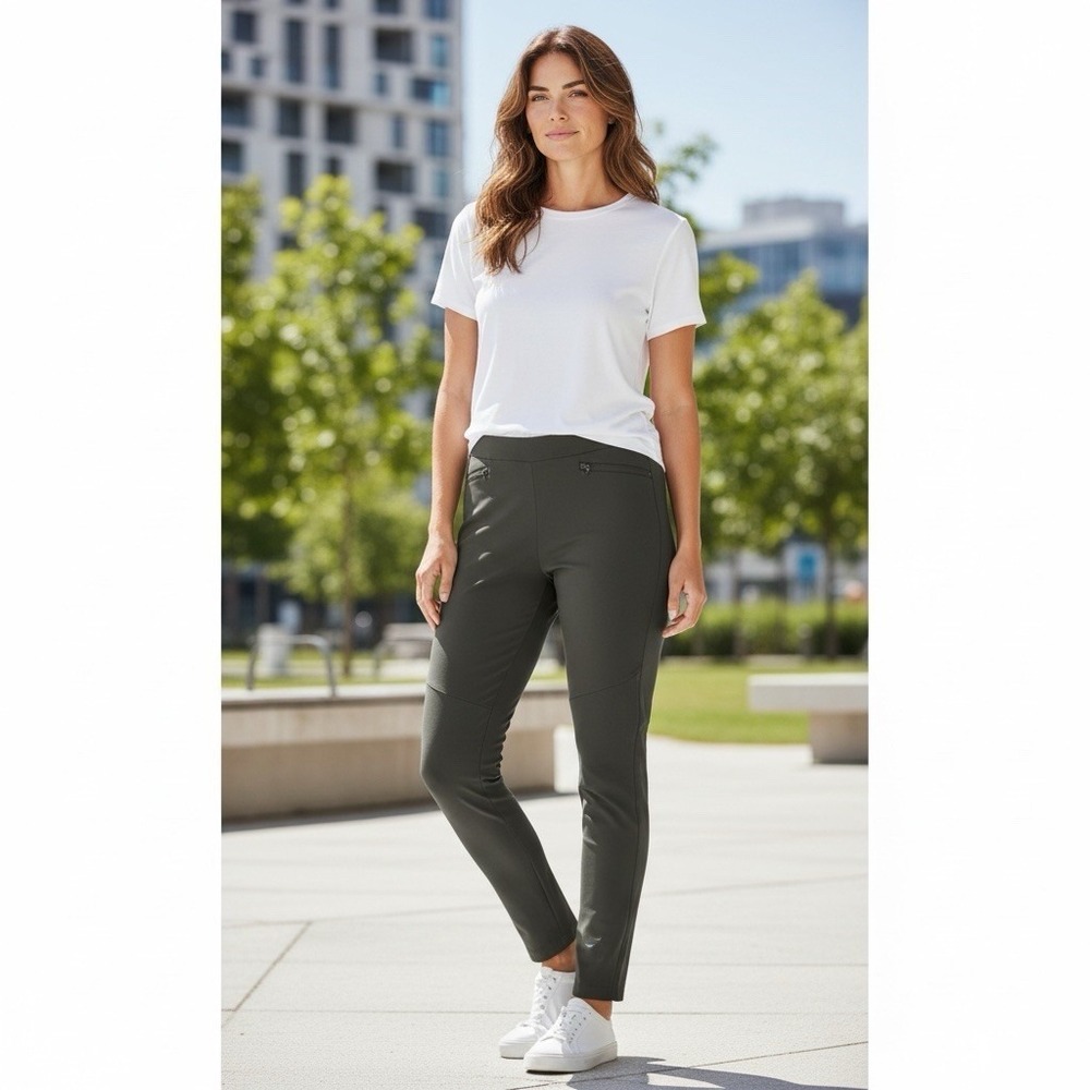 RLX Ralph Lauren Women's 8 Slim Ponte Knit Performance Pant‎ Brown